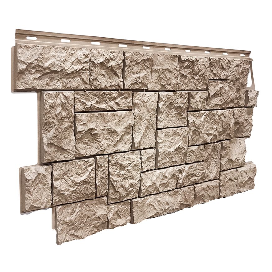 Фасадная панель FineBer Дикий камень, Песочный купить в Челябинске