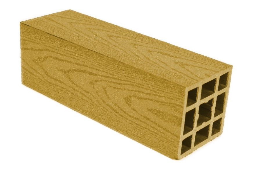 Столб гладкий ДПК AITEXPLAST золотистый купить в Челябинске