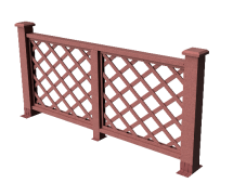 Декоративное ограждение из ДПК GRINDERDECO Ламбет мербау