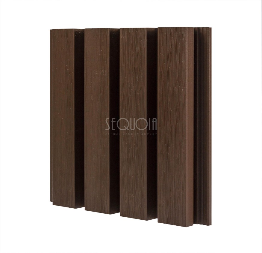 Доска фасадная SEQUOIA co-extrusion Коричневая купить в Челябинске