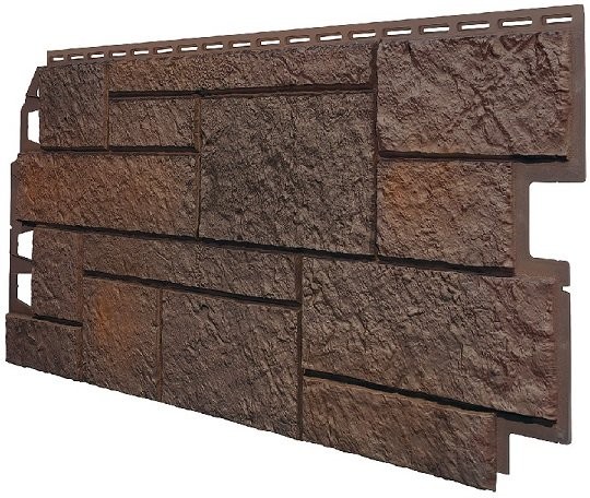 Фасадная панель VOX Sandstone (Сандстоун) в темно-коричневом цвете купить в Челябинске