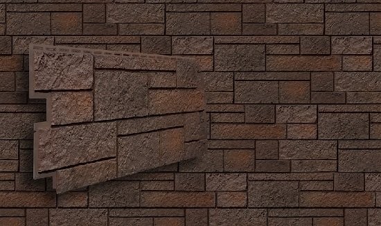 Фасадная панель VOX Sandstone (Сандстоун) в темно-коричневом цвете купить в Челябинске