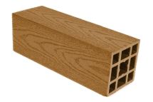 Столб гладкий из ДПК АЙ-ТЕХПЛАСТ бронзового цвета.