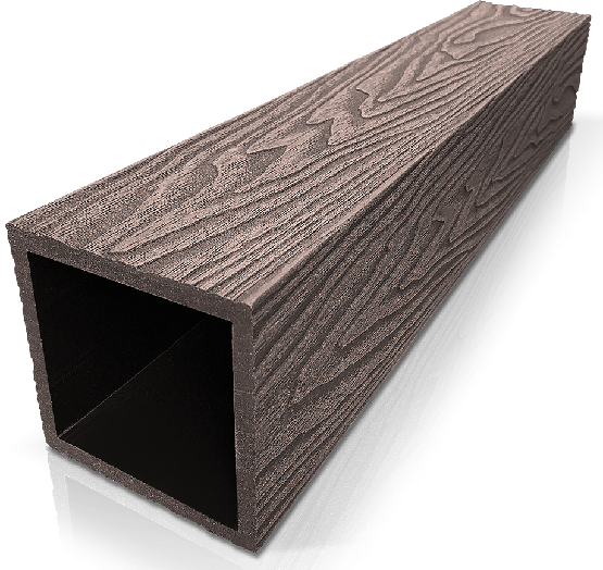 Столб ДПК 3D GardenParkett с текстурой дерева Венге купить в Челябинске