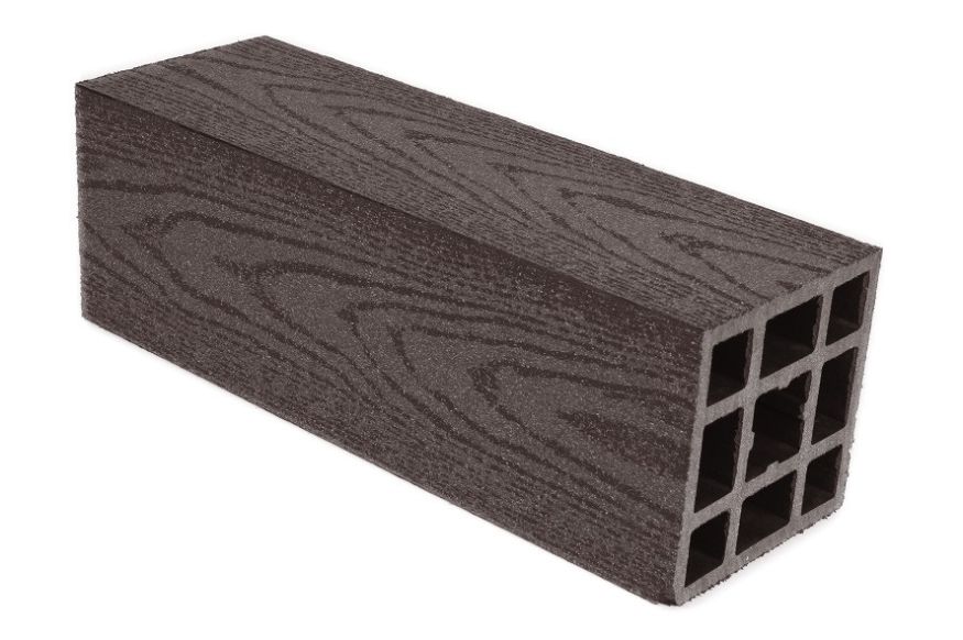 Столб гладкий из ДПК АЙ-ТЕХПЛАСТ цвета венге купить в Челябинске