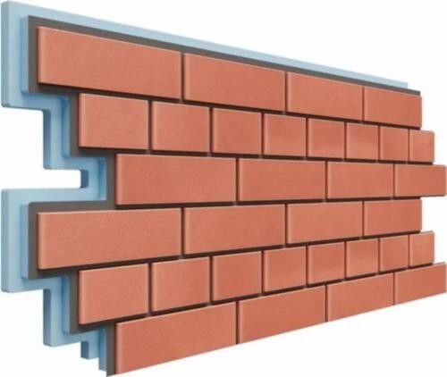 Фасадная термопанель Доломит Кирпич 40 мм, Красный купить в Челябинске