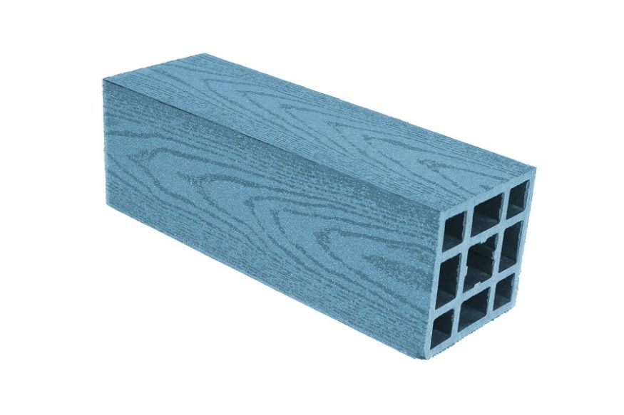 Гладкий столб ДПК АЙ-ТЕХПЛАСТ в синем цвете купить в Челябинске