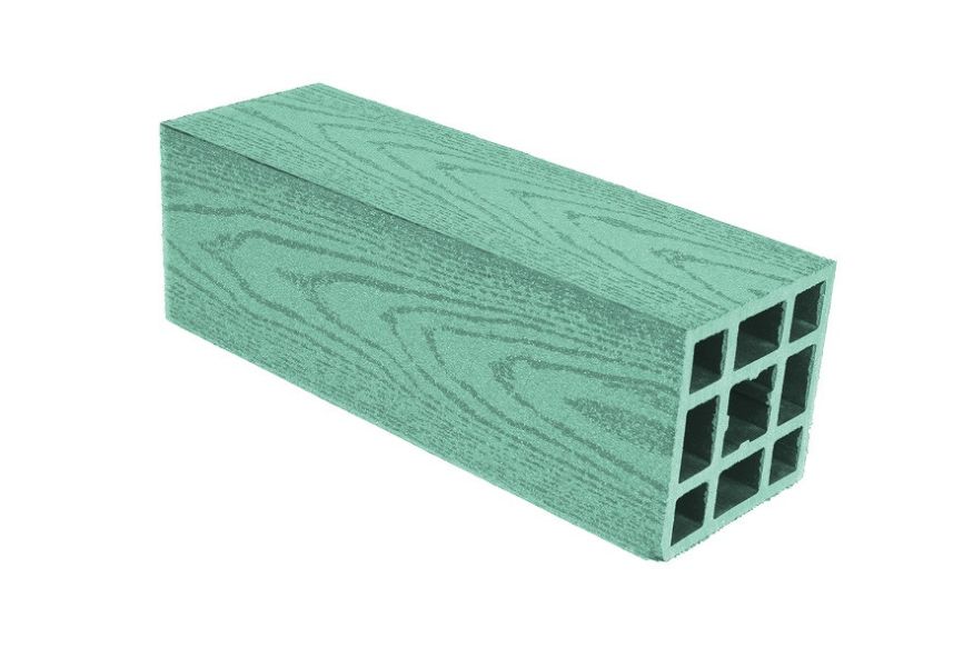 Столб гладкий из ДПК АЙ-ТЕХПЛАСТ зеленого цвета. купить в Челябинске