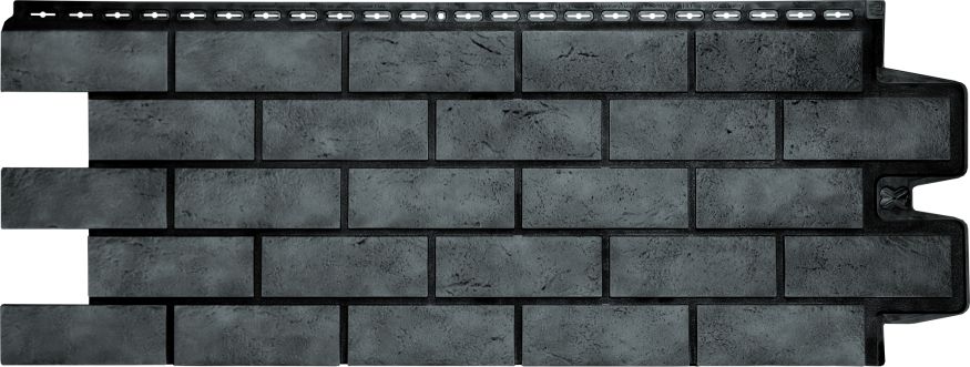 Фасадная панель Grand Line, Состаренный кирпич Design Plus, Антрацит с черным швом купить в Челябинске