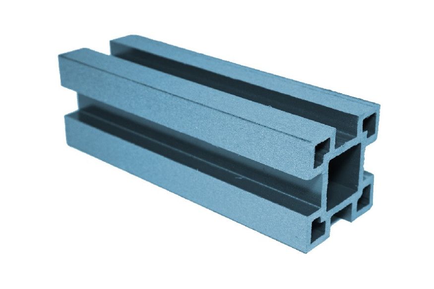 Столб ДПК АЙ-ТЕХПЛАСТ с пазами, синий цвет купить в Челябинске