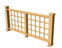 Декоративное ограждение из ДПК GRINDERDECO Дувр песчаник