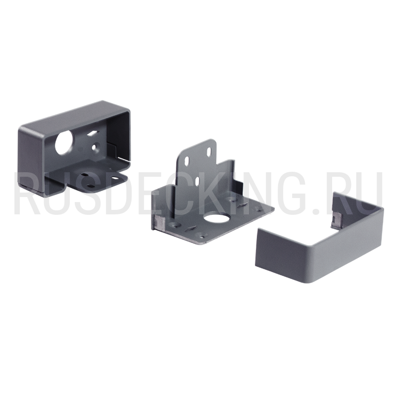 Комплект крепления перил прямое RusDecking Unodeck Серый купить в Челябинске