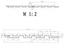 Стеновая панель брусковая из ДПК Polivan Group CO-EX MIX, Chocolate Mix