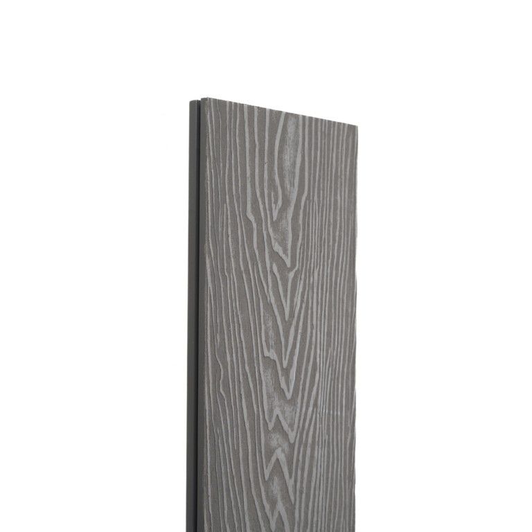 Террасная доска Экодекинг Топ полнотелая, Серый купить в Челябинске