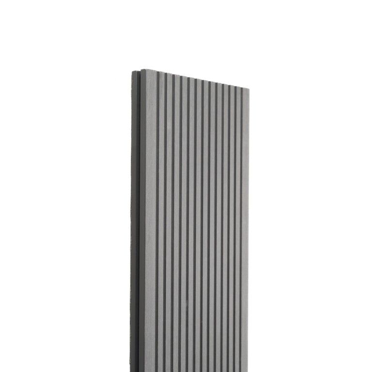 Террасная доска Экодекинг Топ полнотелая, Серый купить в Челябинске