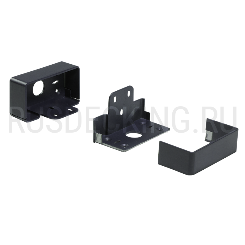 Комплект крепления перил прямое RusDecking Unodeck Графит купить в Челябинске