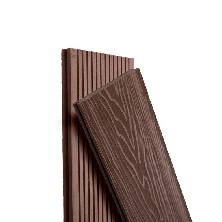 Террасная доска Экодекинг Топ полнотелая, Шоколад купить в Челябинске