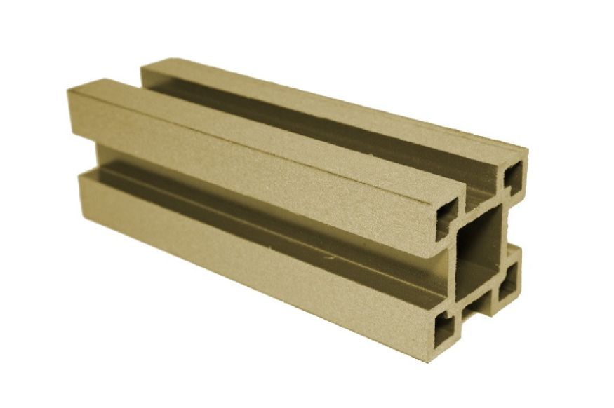 Столб ДПК АЙ-ТЕХПЛАСТ с пазами, цвет золотой купить в Челябинске