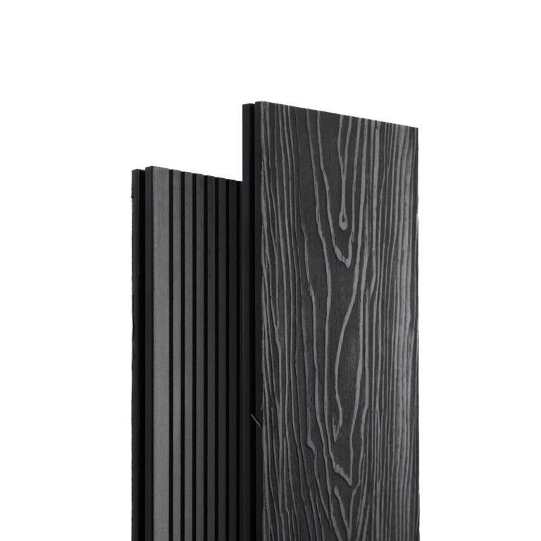 Террасная доска Экодекинг Топ полнотелая, Графит купить в Челябинске