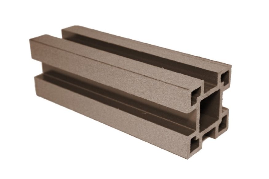 Столб ДПК АЙ-ТЕХПЛАСТ с пазами цвета какао купить в Челябинске