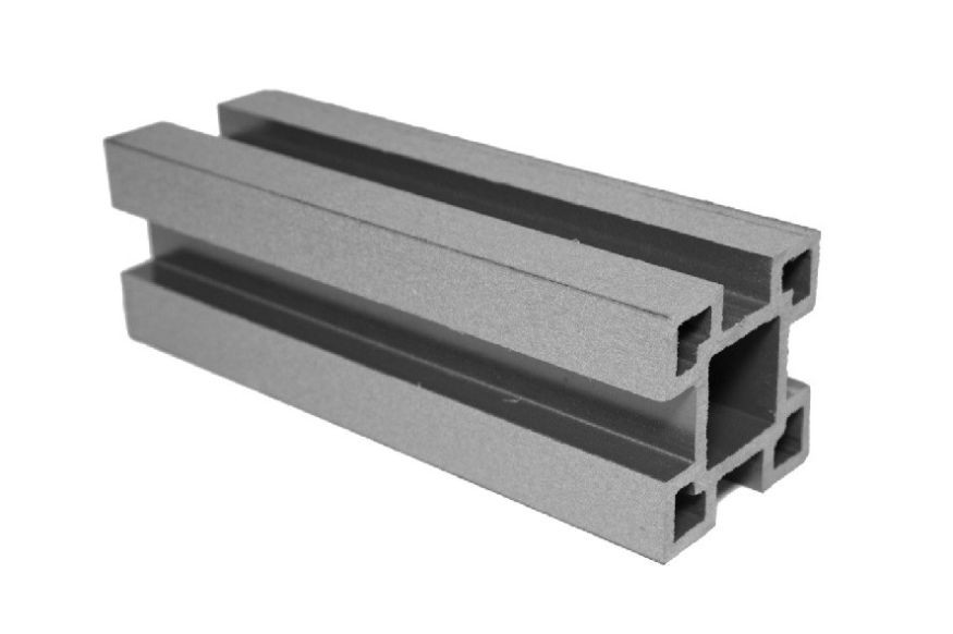 Столб ДПК с пазами АЙ-ТЕХПЛАСТ серого цвета купить в Челябинске