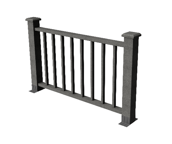 Декоративное ограждение ДПК GRINDERDECO Альма 1500 с невидимым креплением, цвет серый базальт. купить в Челябинске