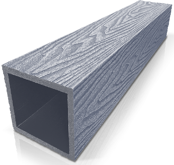 Столб ДПК 3D GardenParkett с древесной текстурой Серого цвета купить в Челябинске