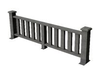 Декоративное ограждение ДПК GRINDERDECO Эрес цвет серый базальт