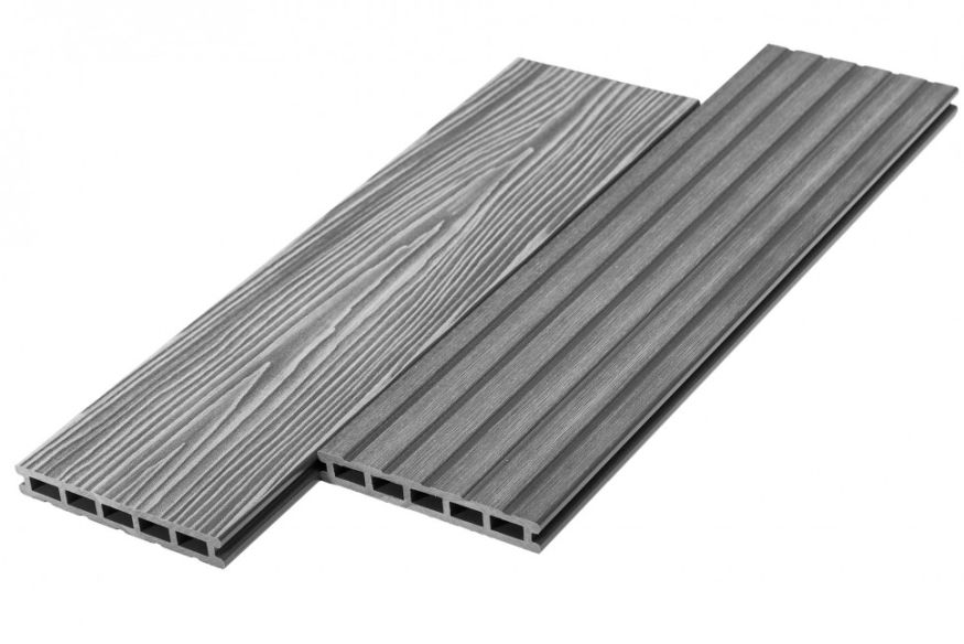 Террасная доска ДПК RusDecking Unodeck Mogano - Серый купить в Челябинске