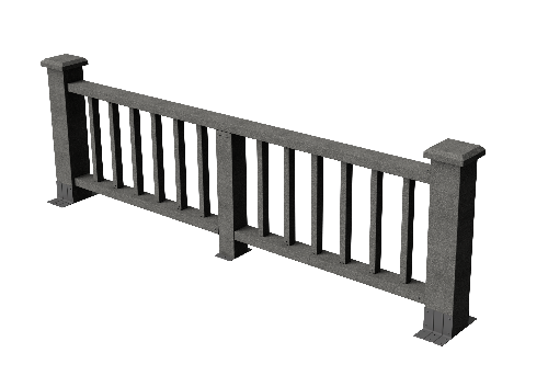 Декоративное ограждение из ДПК GRINDERDECO Троя, цвет серый базальт купить в Челябинске