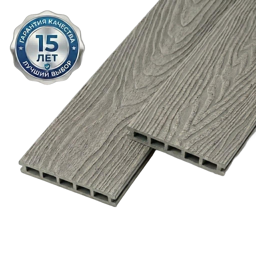 Террасная доска ДПК GardenParkett Патио, Серый купить в Челябинске