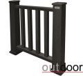 Ограждение из ДПК Outdoor Classic 3D STORM черного цвета купить в Челябинске