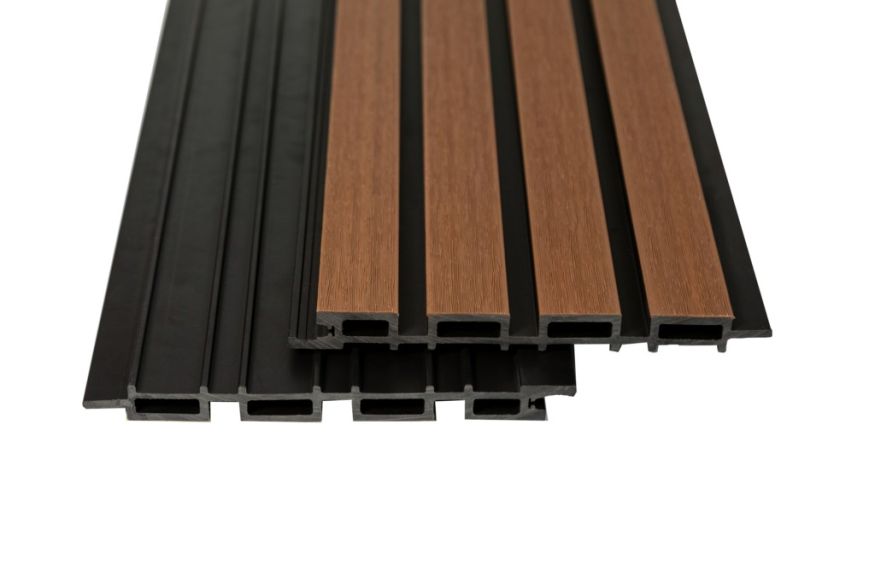 Реечная фасадная панель Ecodecking Скай Коэкструзия Тик купить в Челябинске