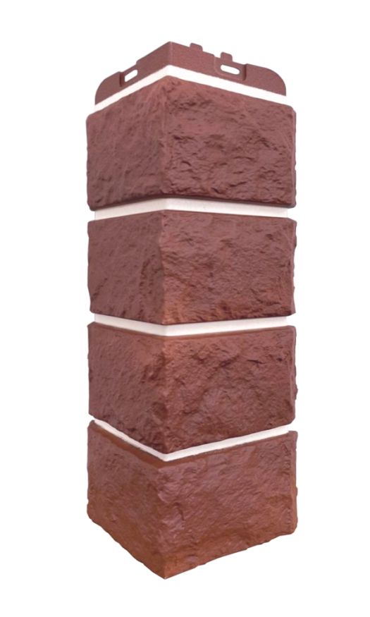 Угол наружный Grand Line, Колотый Камень Design Plus, Корица (белый шов) купить в Челябинске