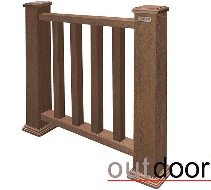 Ограждение из ДПК Outdoor Classic 3D STORM в коричневом миксе. купить в Челябинске