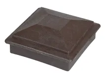 Крышка верхняя фигурная ПВХ для столба 100х100 Deckart Венге