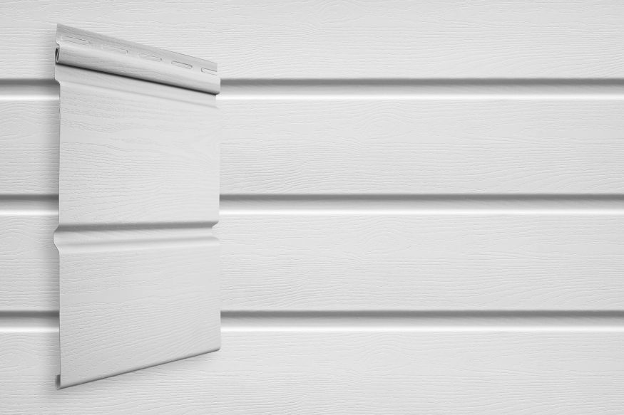 Виниловый сайдинг Grand Line Double-брус, цвет Белый купить в Челябинске