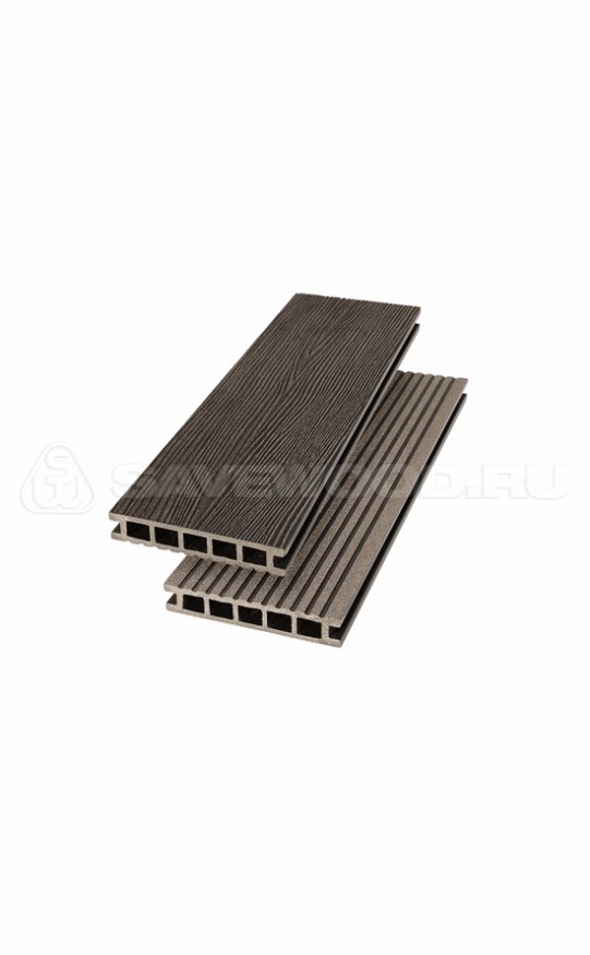 Террасная доска ДПК SaveWood, SW Ornus (R), Темно-коричневый купить в Челябинске