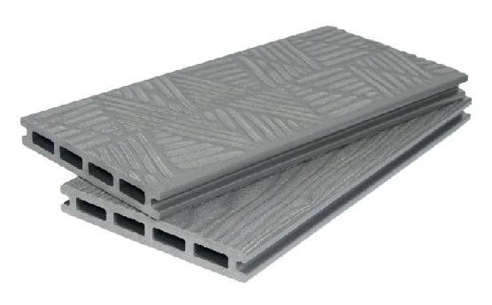 Террасная доска ДПК POLIVAN GROUP 3D+3D NEW пустотелая двухсторонняя DENPASAR Серый цвет купить в Челябинске