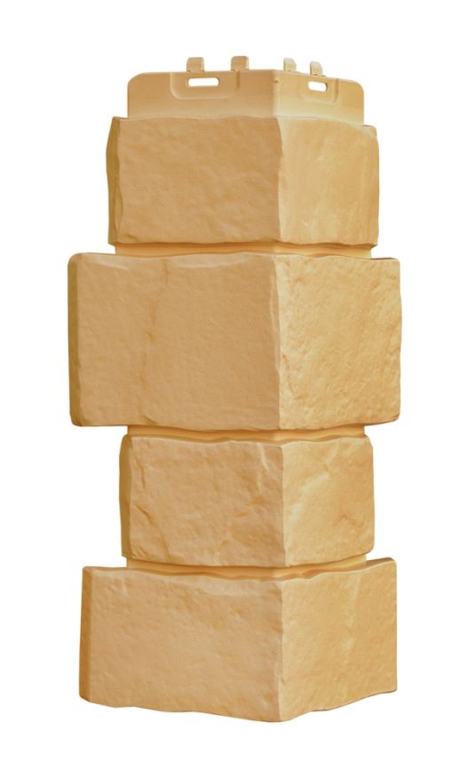 Угол наружный Grand Line, Крупный камень Classic, Песочный купить в Челябинске