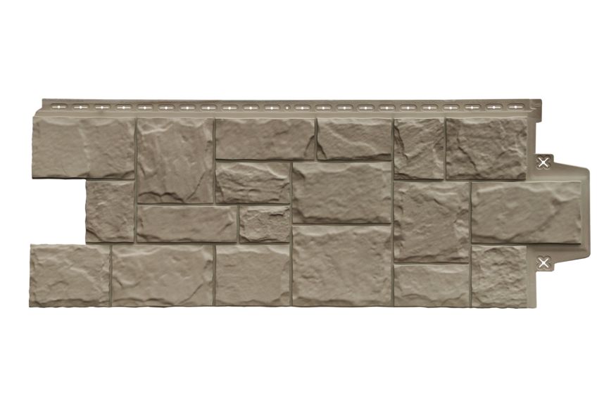 Фасадная панель Grand Line, Крупный Камень Design Plus, Цвет Какао купить в Челябинске