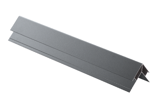 Внешний угловой элемент из алюминия, серый цвет. купить в Челябинске