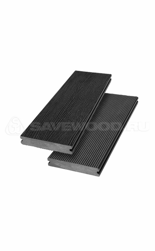 Террасная доска ДПК SaveWood, SW Abies (R), Черный купить в Челябинске