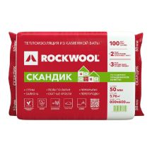 Утеплитель Лайт Баттс Скандик 50х600х800 Rockwool
