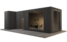 Фасадная панель GRINDERDECO, ДПК, двухсторонняя, цвет Серый базальт