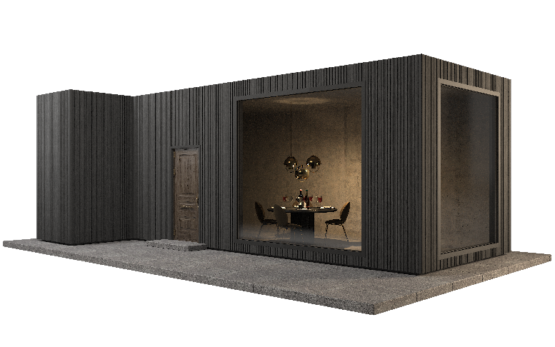 Фасадная панель GRINDERDECO, ДПК, двухсторонняя, цвет Серый базальт купить в Челябинске