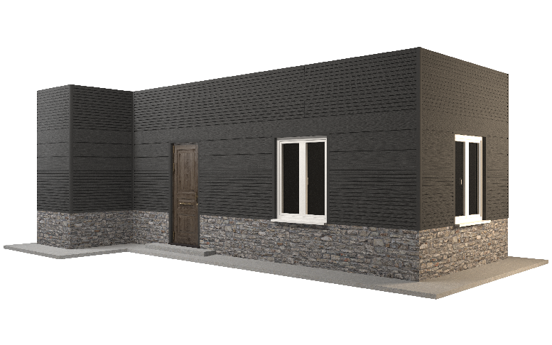 Фасадная панель GRINDERDECO, ДПК, двухсторонняя, цвет Серый базальт купить в Челябинске