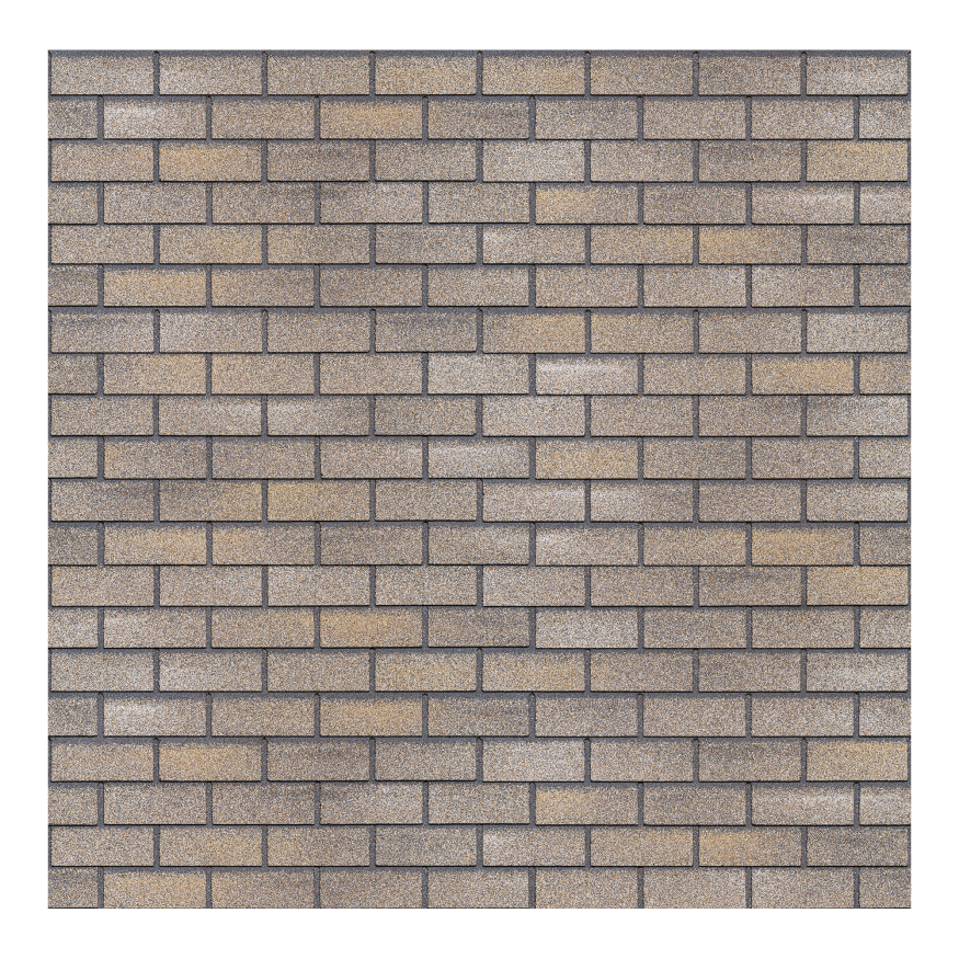 Битумная фасадная плитка Технониколь HAUBERK, кирпич Серо-бежевый, 2 кв.м. купить в Челябинске