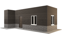 Фасадная панель GRINDERDECO, ДПК, двусторонняя, цвет Венге