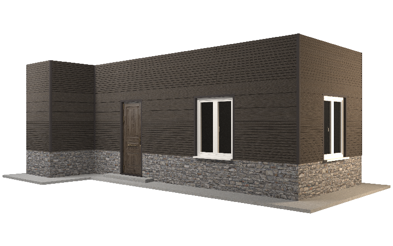 Фасадная панель GRINDERDECO, ДПК, двусторонняя, цвет Венге купить в Челябинске